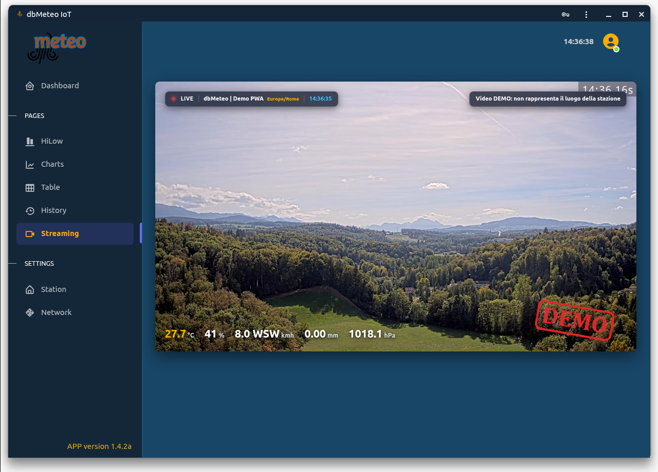 Streaming Live e Timelapse dbMeteo