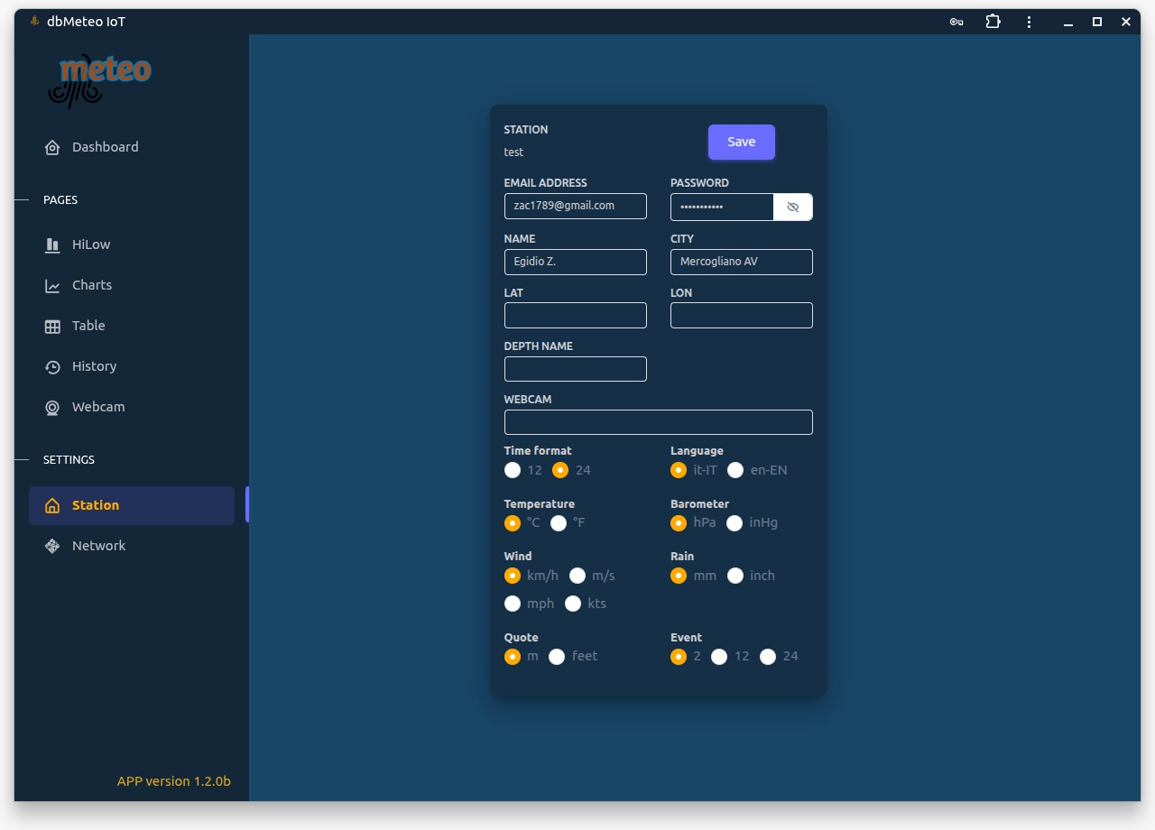 Impostazioni Stazione